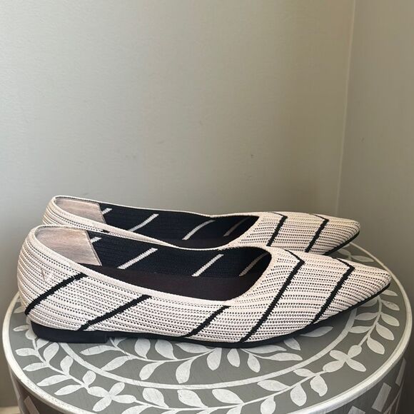Vivaia Pointed Toe Striped Flats sz 42 - Picture 4 of 14